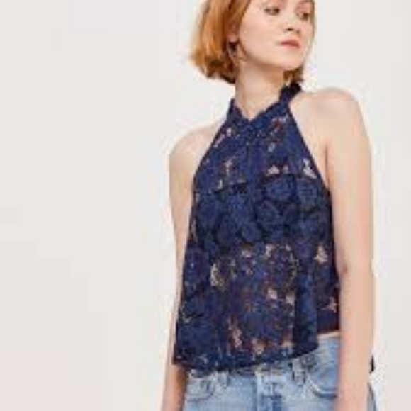 NEW Free People Sweet Meadow Dreams Lace Top - Picture 2 of 5